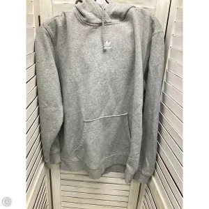 Casual Vibe Stream Fit Sweatshirt Hoodie By Adidas In Grey, Size: L