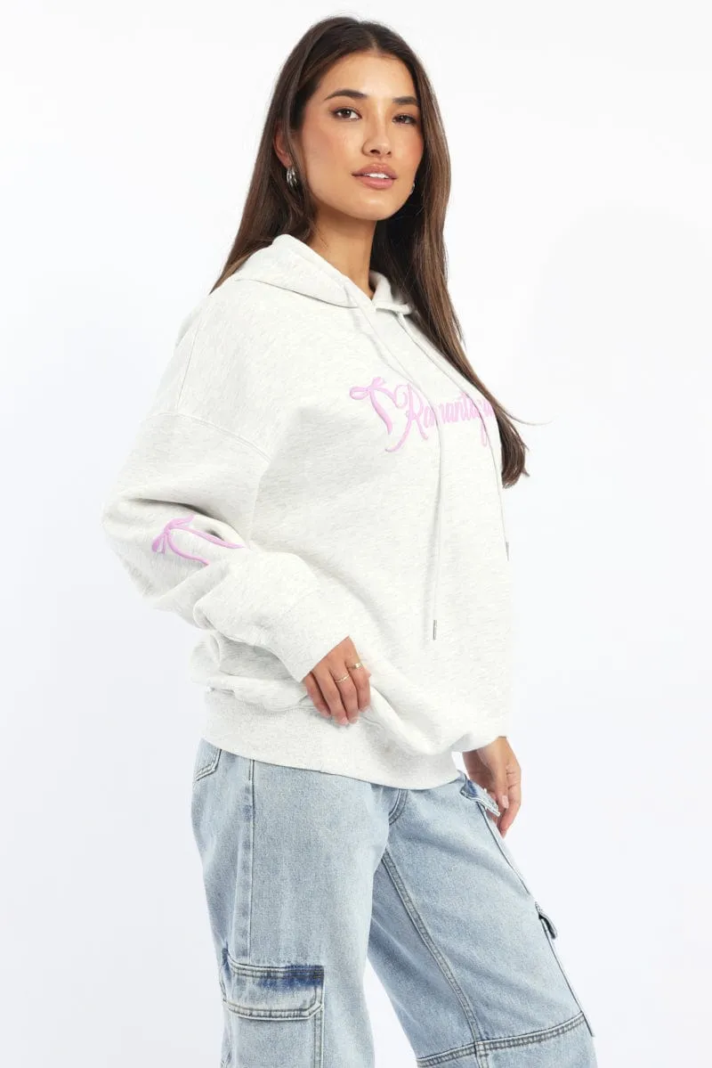 Grey Graphic Hoodie Sweater Long Sleeve product after sales service
