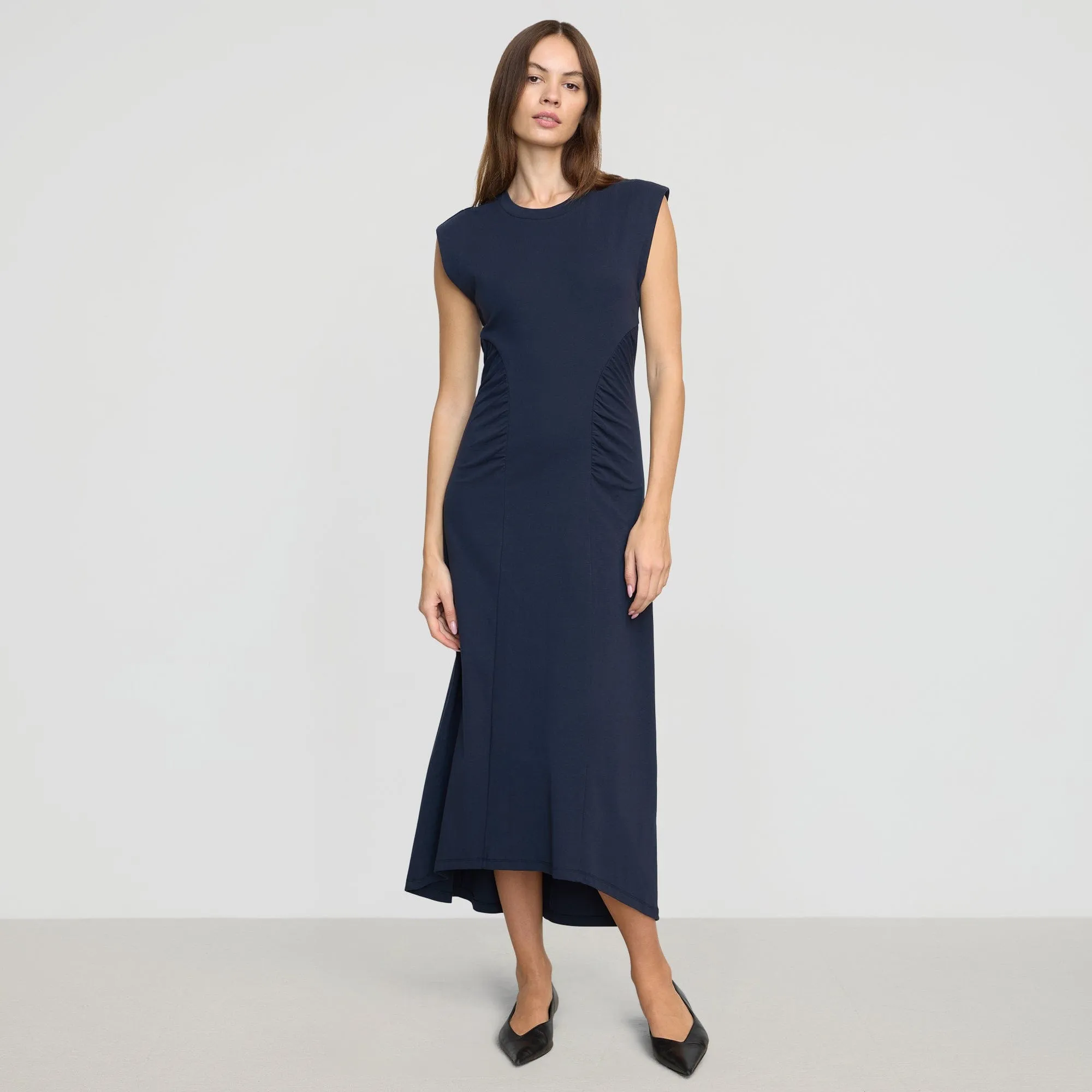 Lenox Side-Ruched Dress Professional Style Festival Air