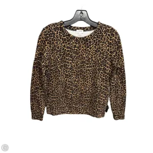 WrinkleResistantFabric HighDensity Weave Sweatshirt Crewneck By J. Crew In Animal Print, Size: Xs