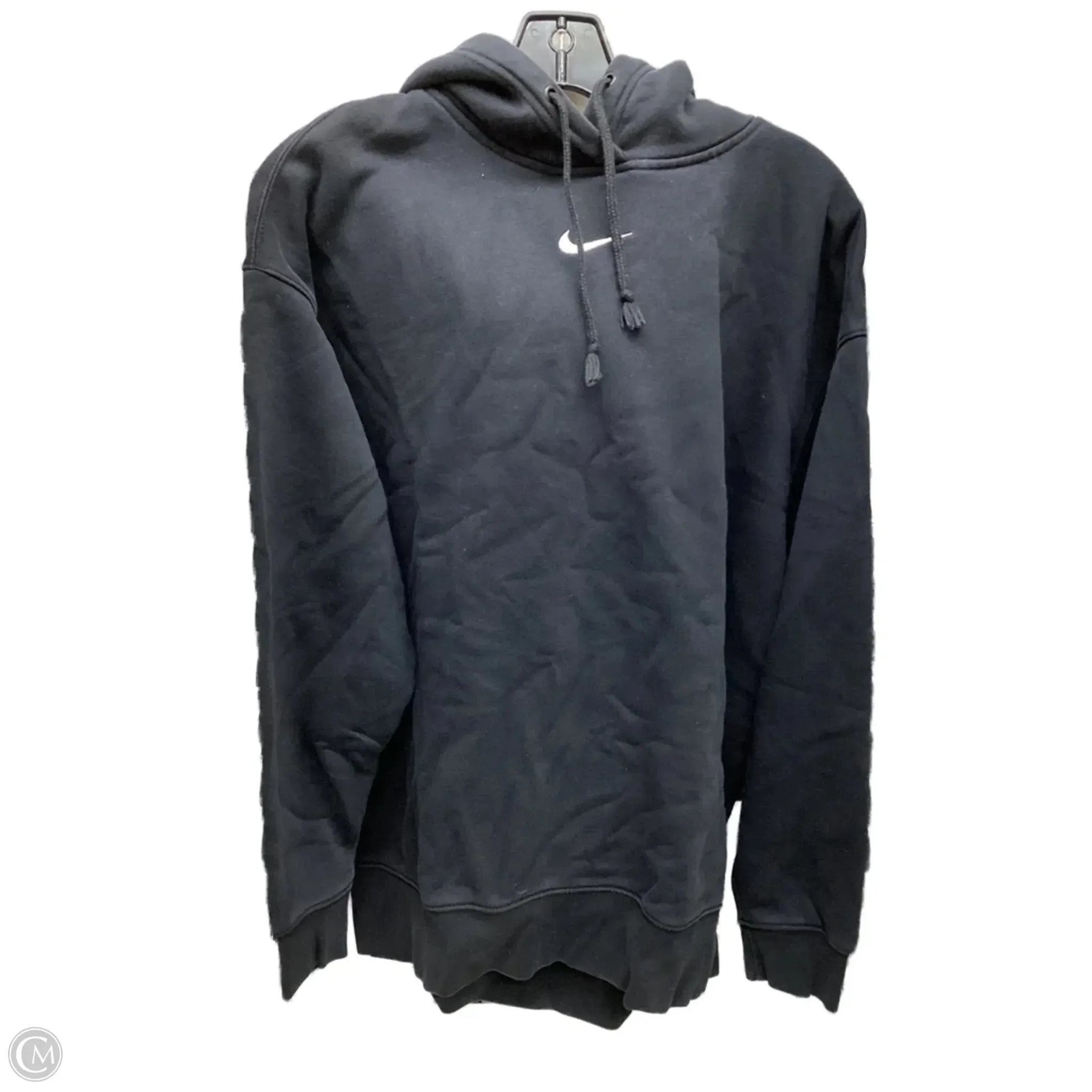 Sweatshirt Hoodie By Nike In Black, Size: M SlipResistantHem Modern Look
