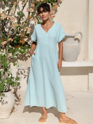 Glass Glow Catalina Cotton Dress Seaglass