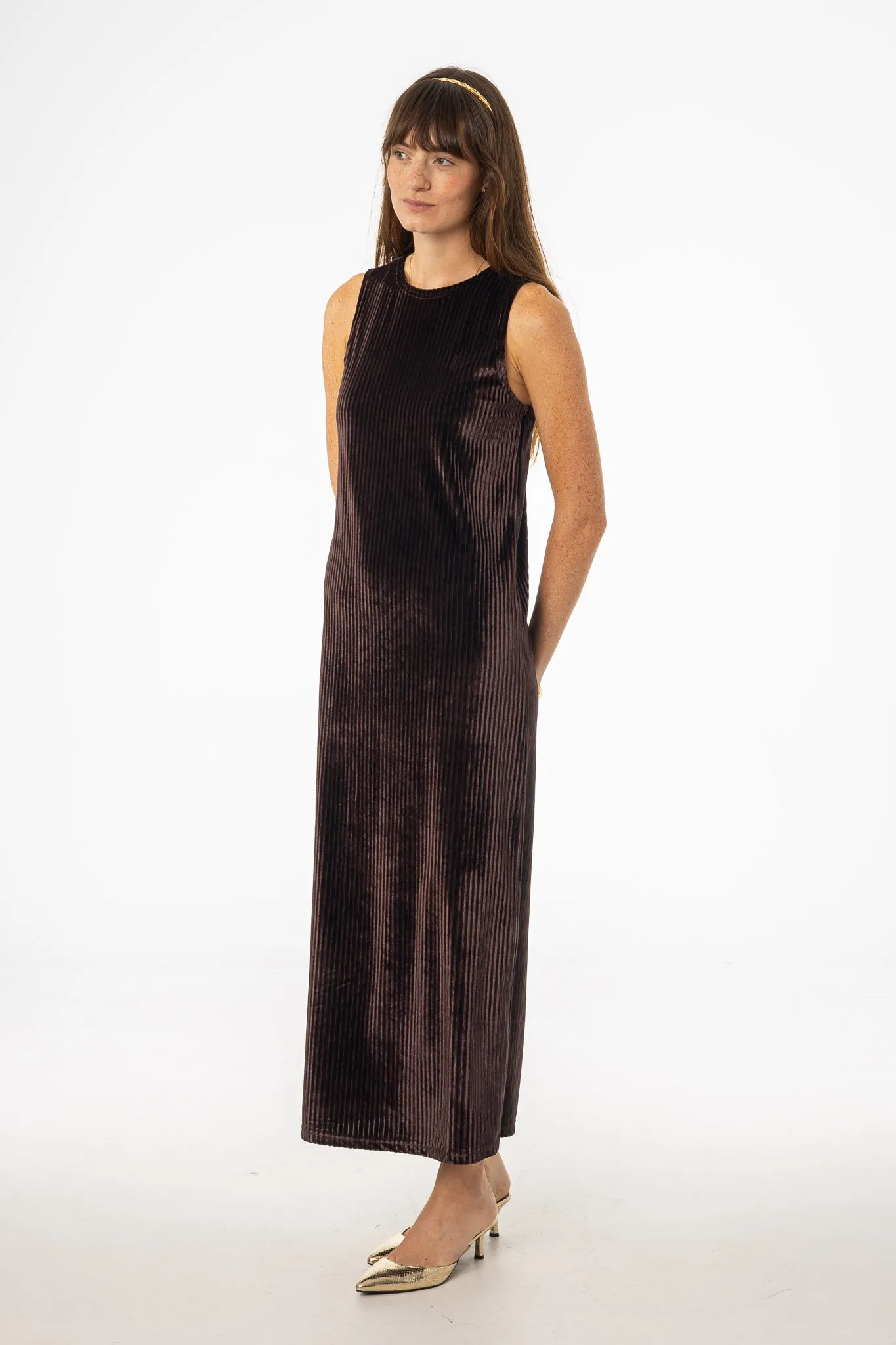 Brown Ribbed Velour Jumper QuickReleaseClosures Smart Wear