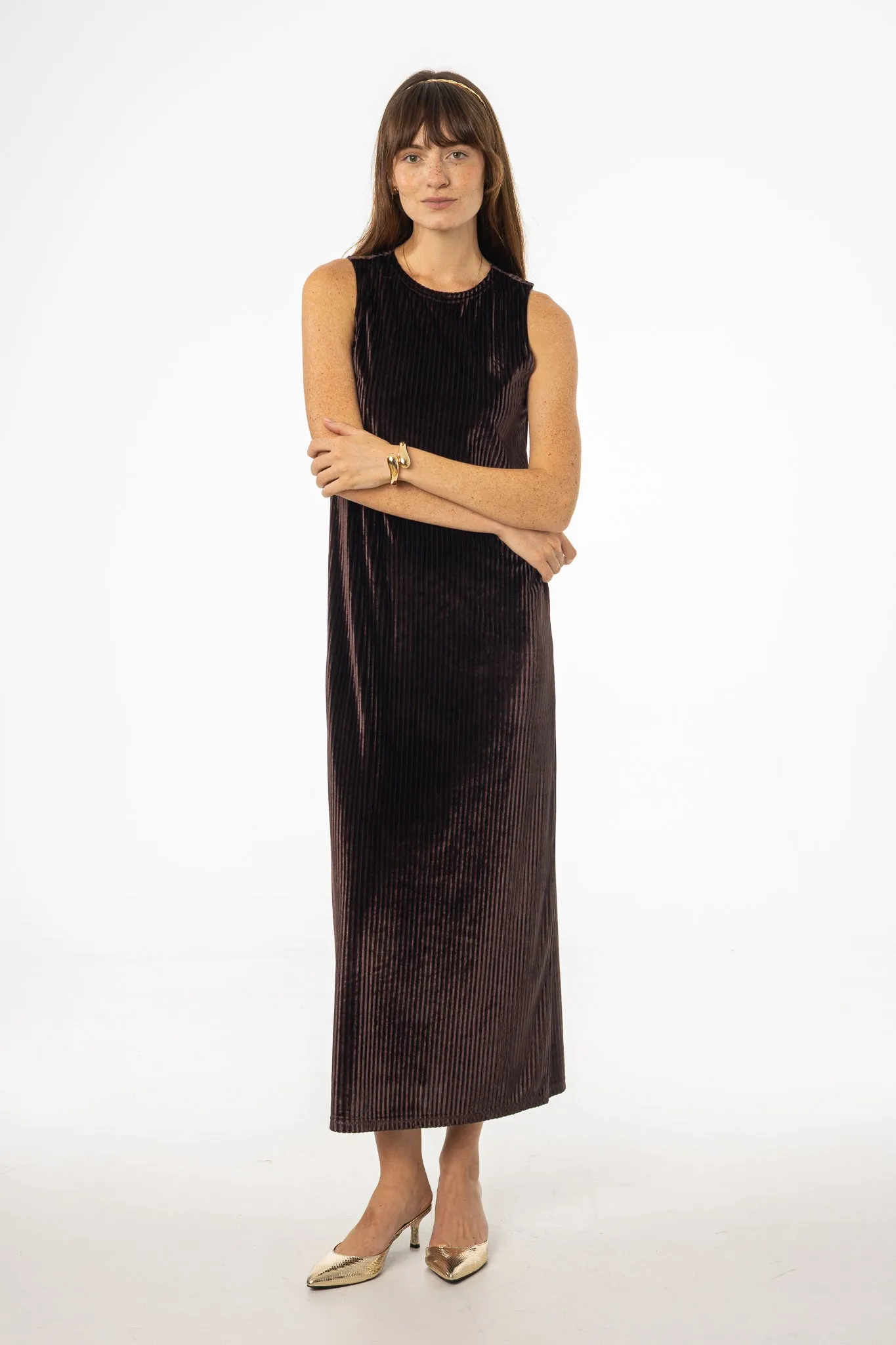 Brown Ribbed Velour Jumper AbrasionFreeZone