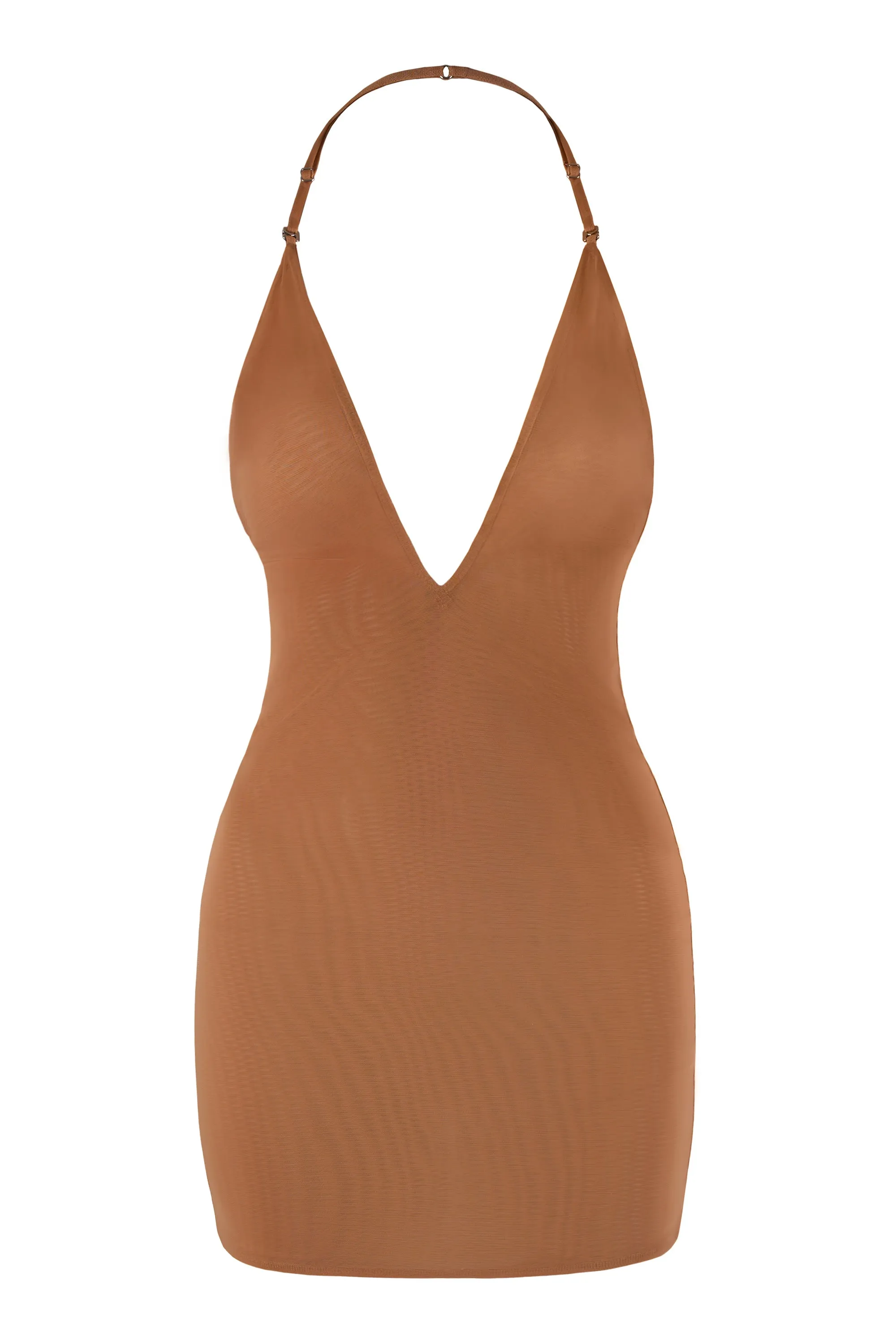 Intimates Soft Mesh Multiway Mini Dress in Honey Stretch Fabric Loud Edge