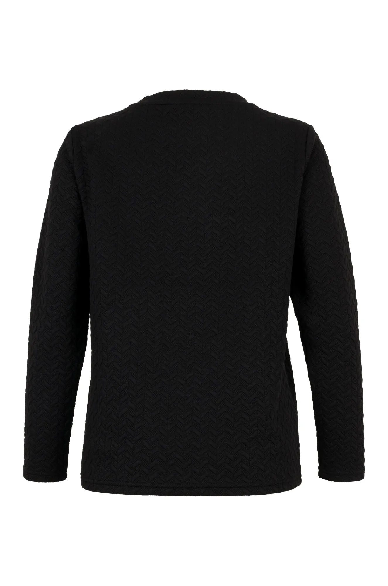 Jacquard Fleece Sweatshirt | Black | 2472B1 Essential Bold product luxury factor