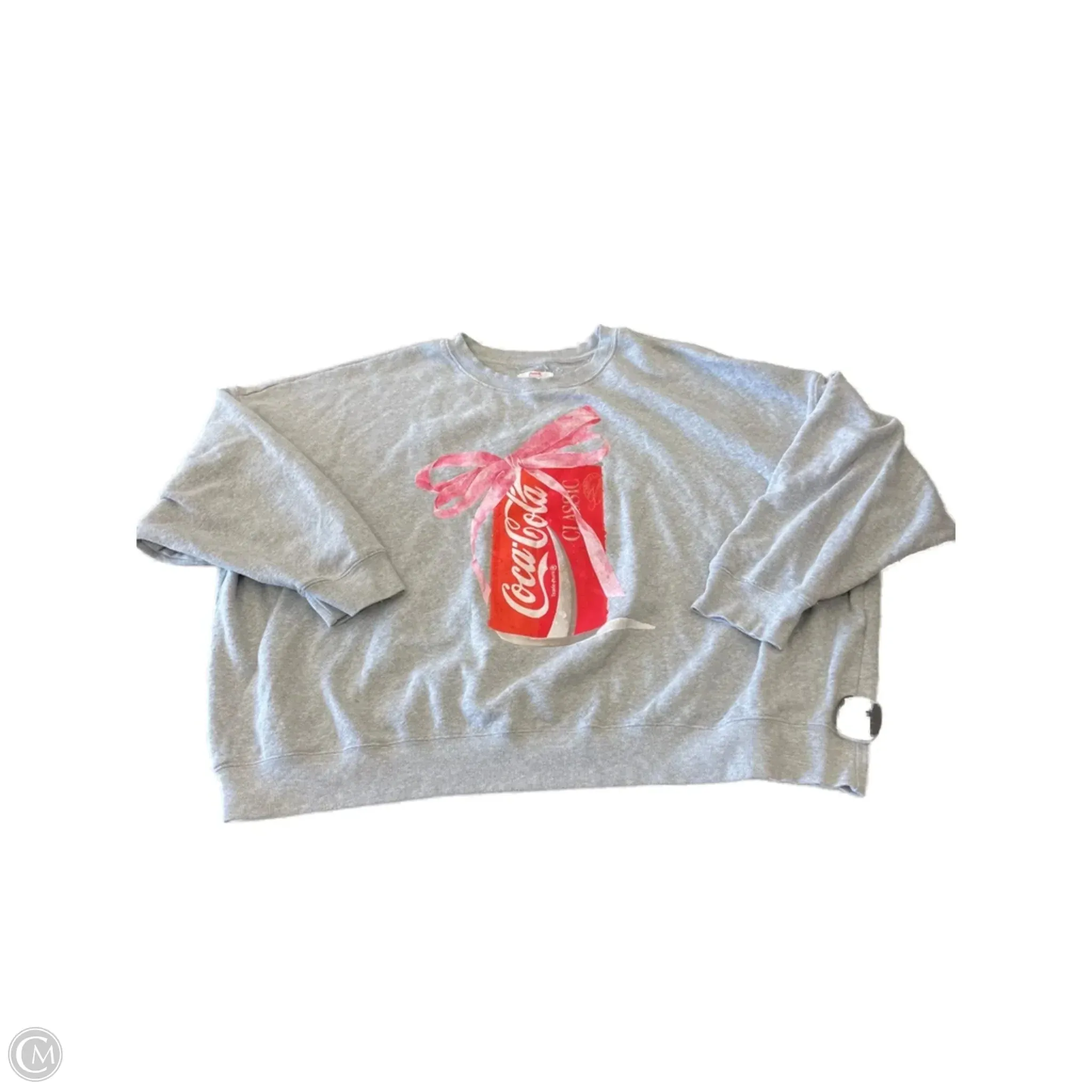 Modern Look Sweatshirt Crewneck By Clothes Mentor In Grey, Size: 2x