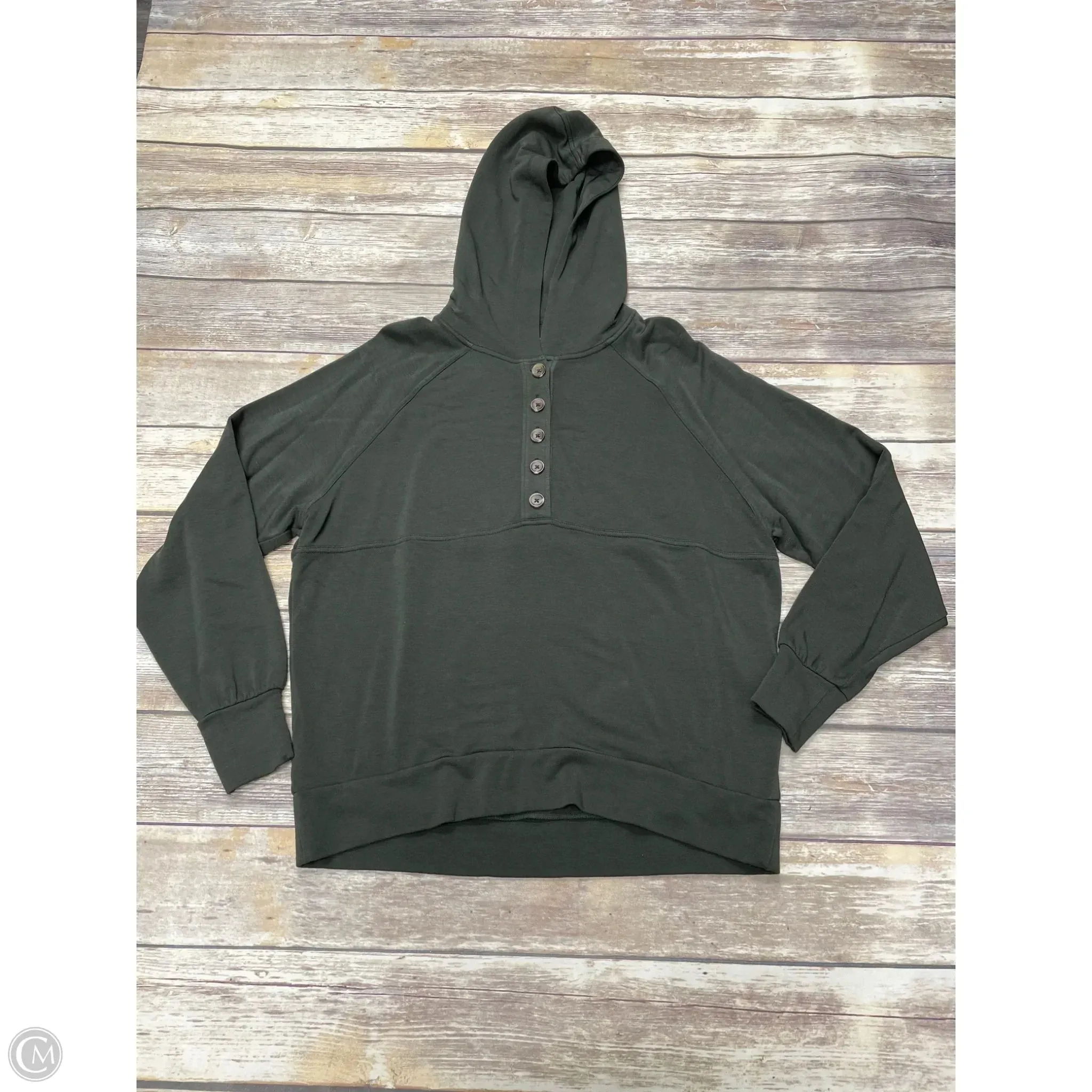Sweatshirt Hoodie By Lou And Grey In Green, Size: M Breezy Comfort Cyber Core