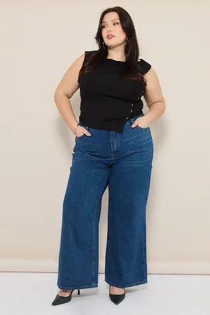 Weekend Vibe Function Fit Denim Wide Leg Jeans