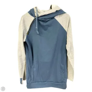 StretchComfort Sweatshirt Hoodie By Clothes Mentor In Blue & Grey, Size: Xxl