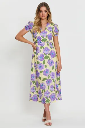 Print A Line Dress Maxi Fashionable Piece Comfortable Design