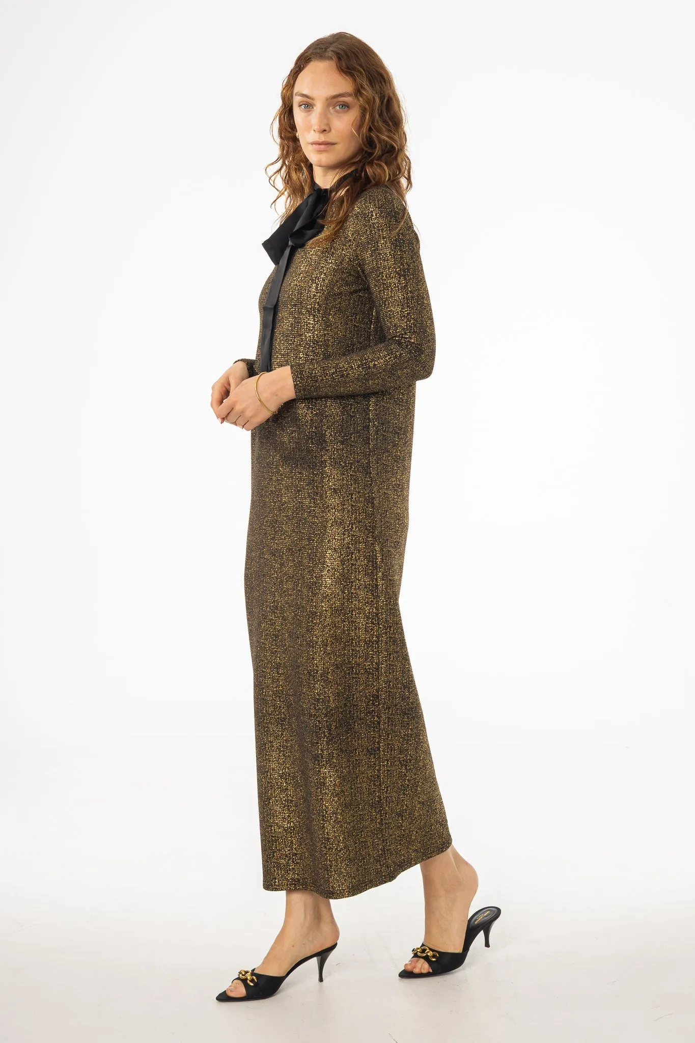 Gold Sparkle Maxi Dress ComfortStretch
