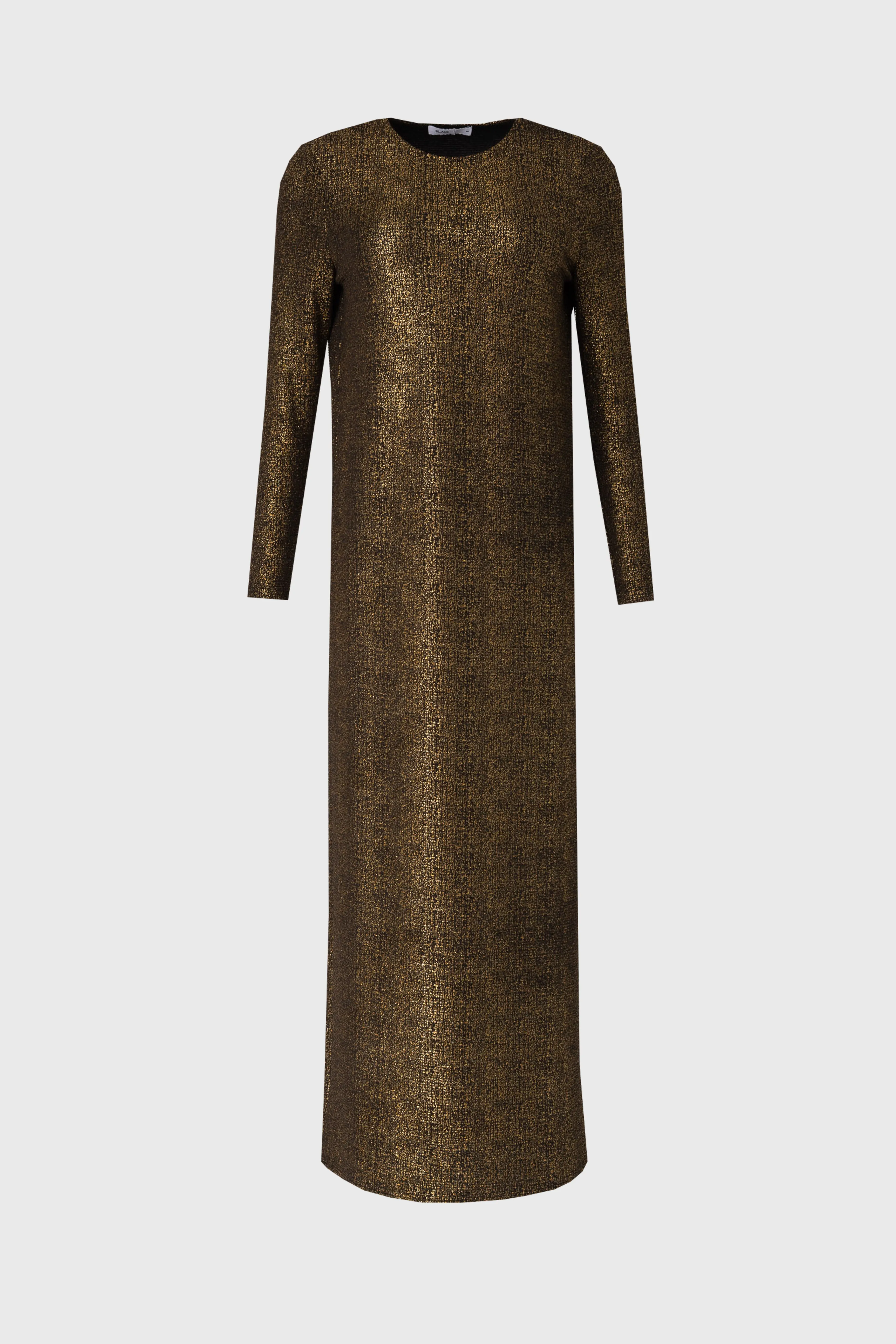 Minimalist Style Gold Sparkle Maxi Dress