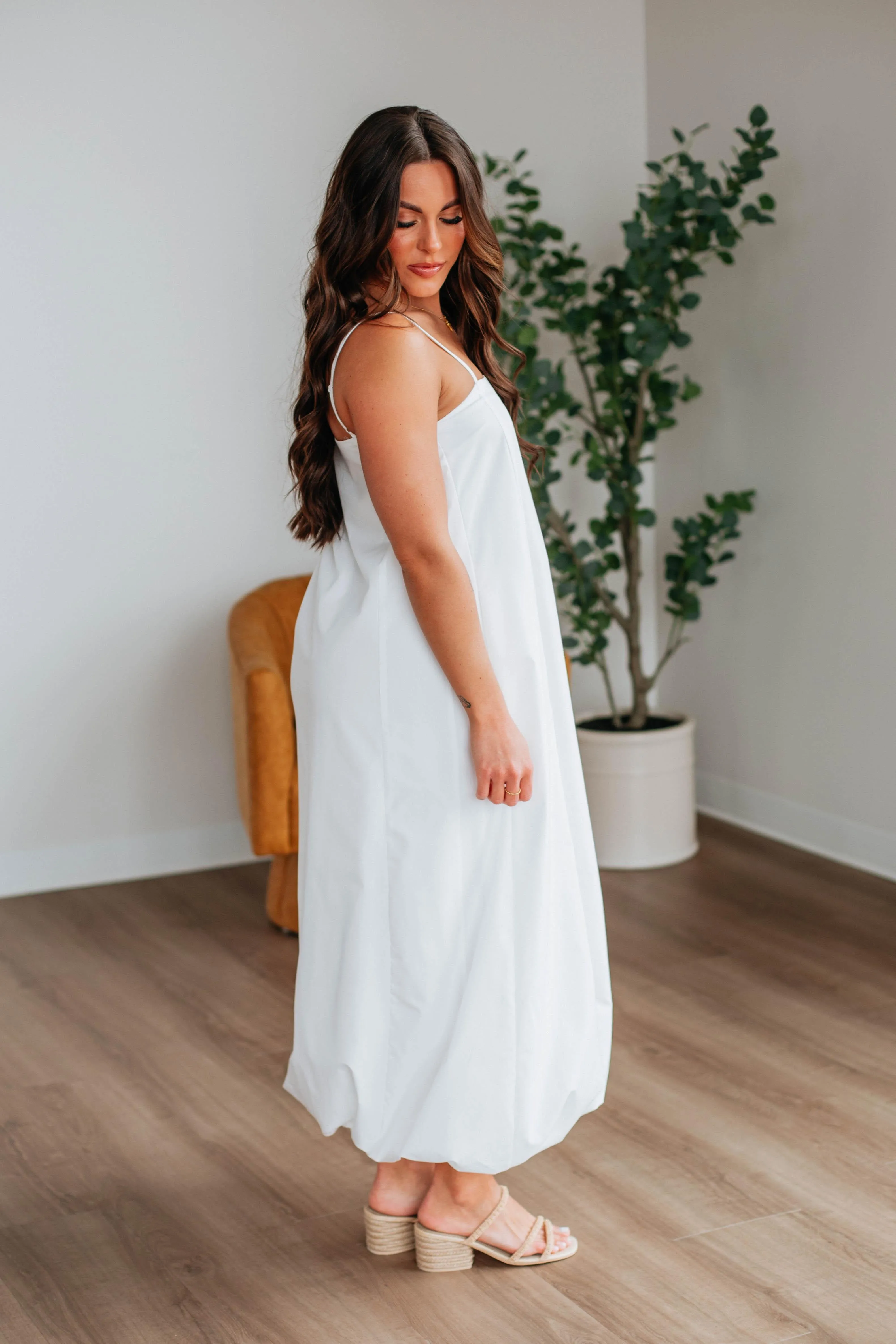 Veronika Dress - Ivory Fringe Glow Poplin Smooth