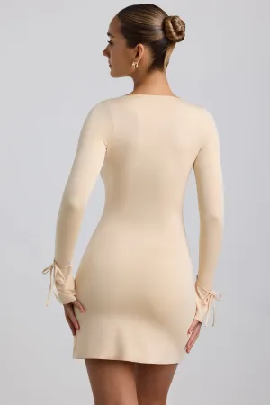 Neon Mood Slinky Jersey A-Line Mini Dress in Buttercream