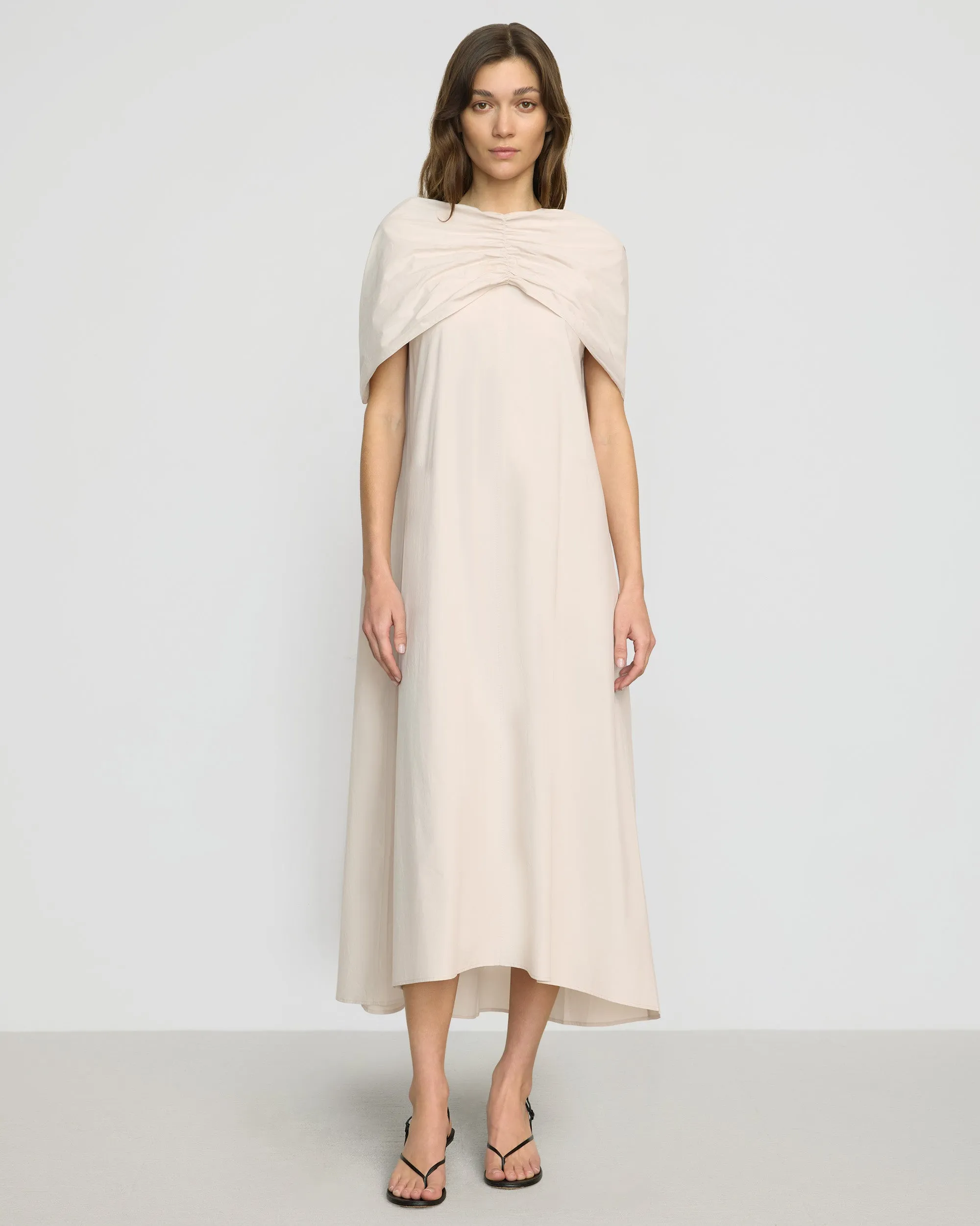 Summer Skirt Yasmina Scarf-Neck Cotton Dress