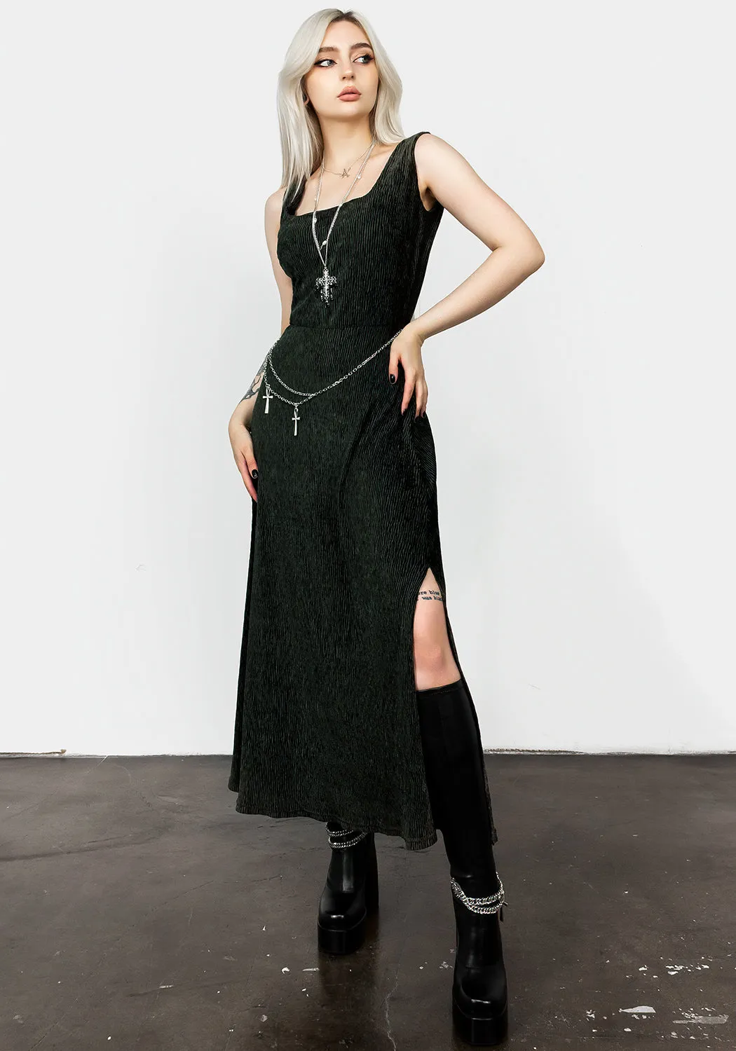 Thekla Dress with Charm Belt Sand Beige