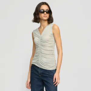 Everyday Look Camping practicality Saleha Ruched-Front Sleeveless Tank
