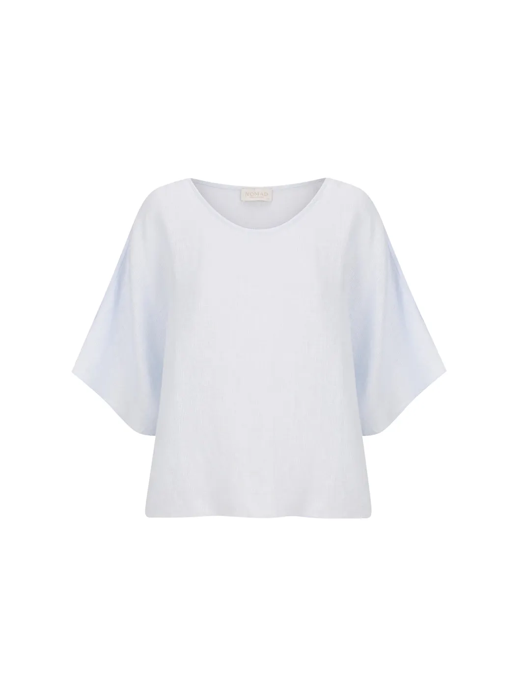 Selene Linen Top Serene Blue Chic And Comfortable