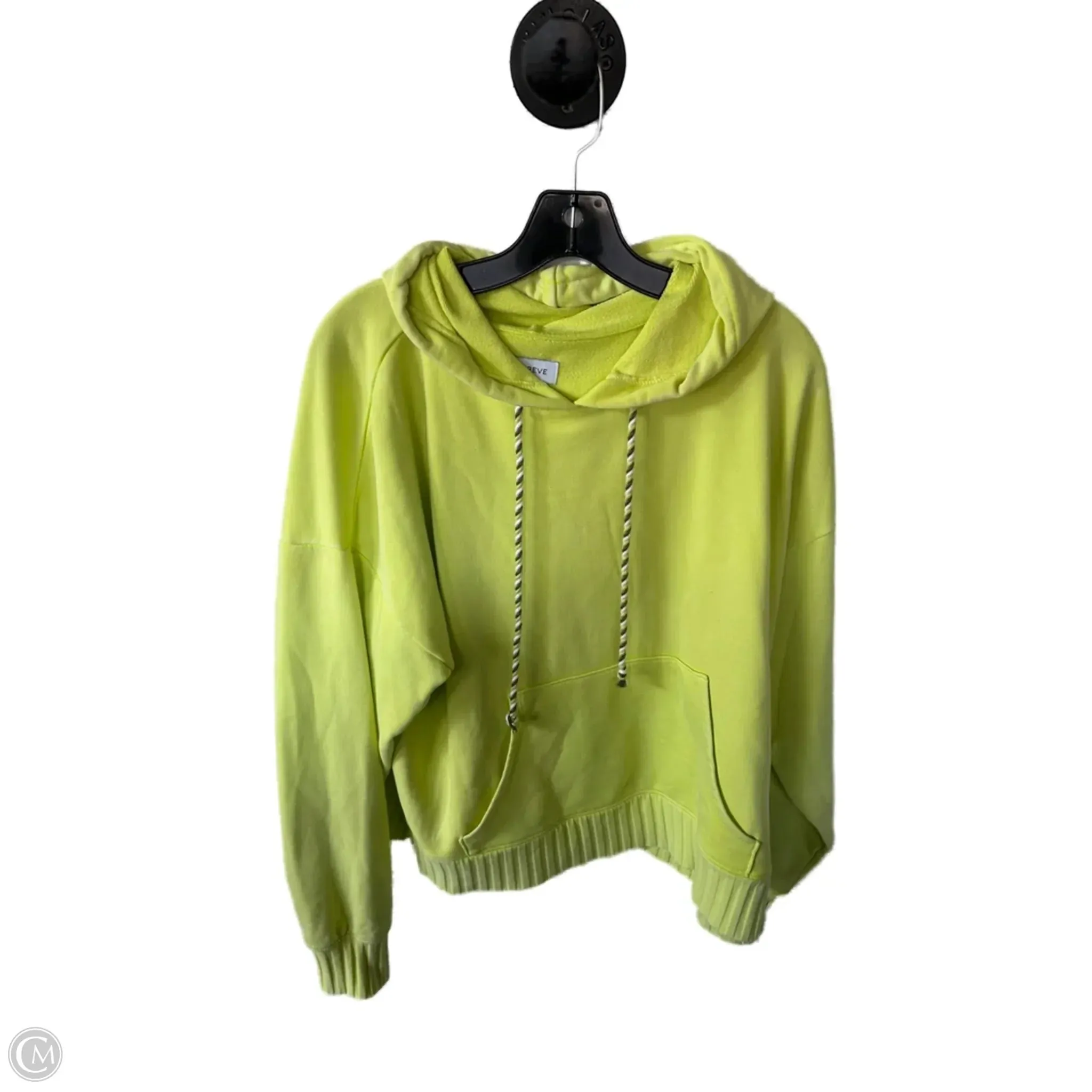 Sweatshirt Hoodie By Evereve In Yellow, Size: Xl Convertible Style
