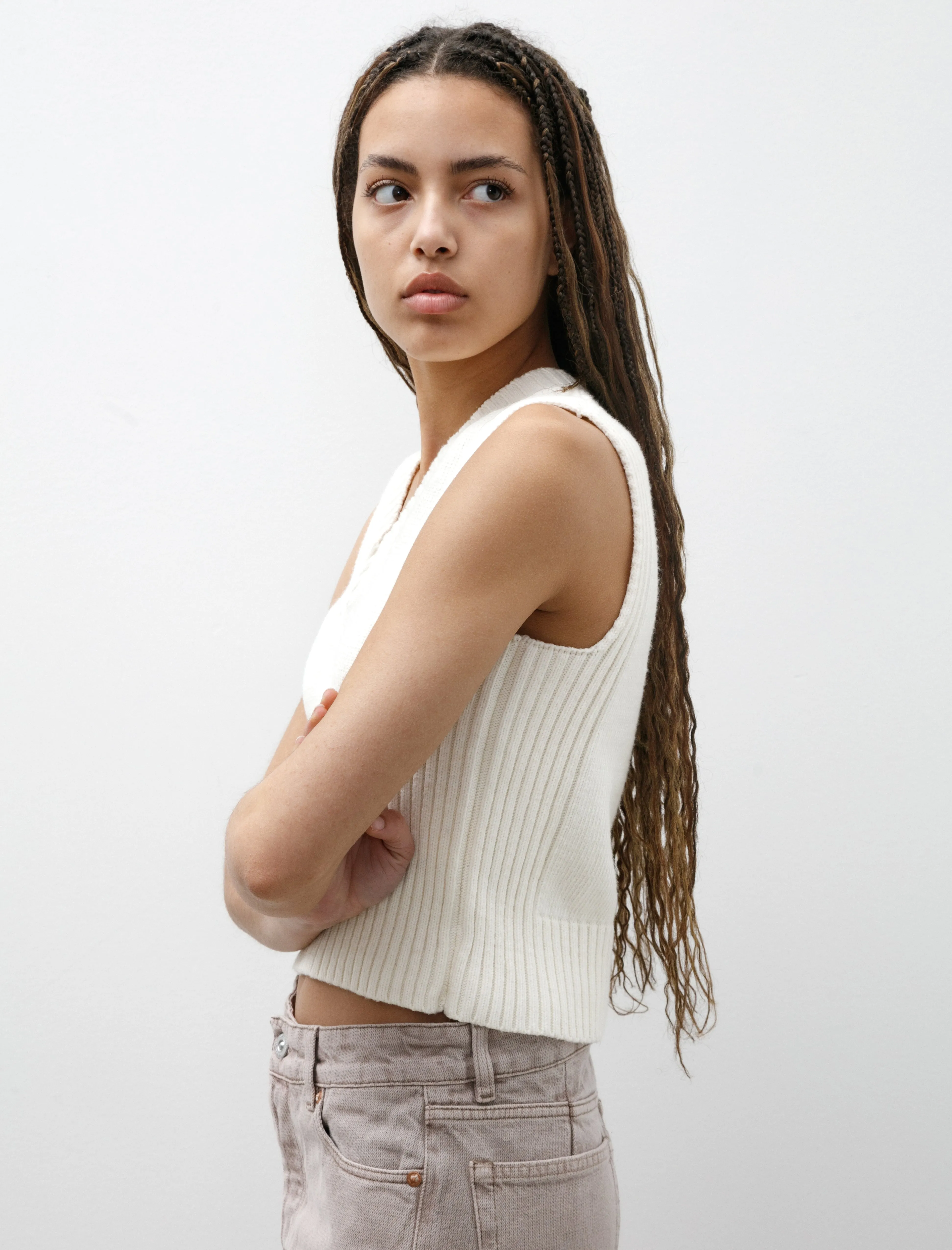 Michigan Tank Natural Tousled Cotton QuickRelease Closure SmoothFinish
