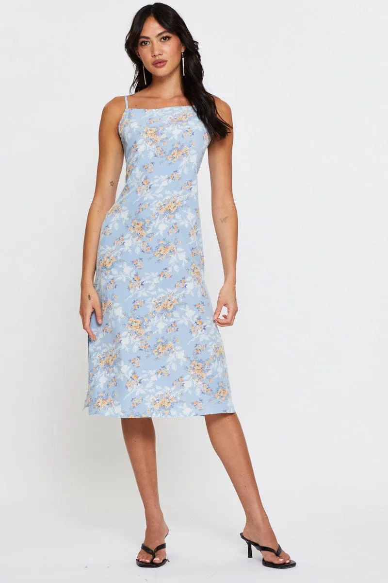Flattering Fashion Feminine stylish midi Print Midi Dress Sleeveless