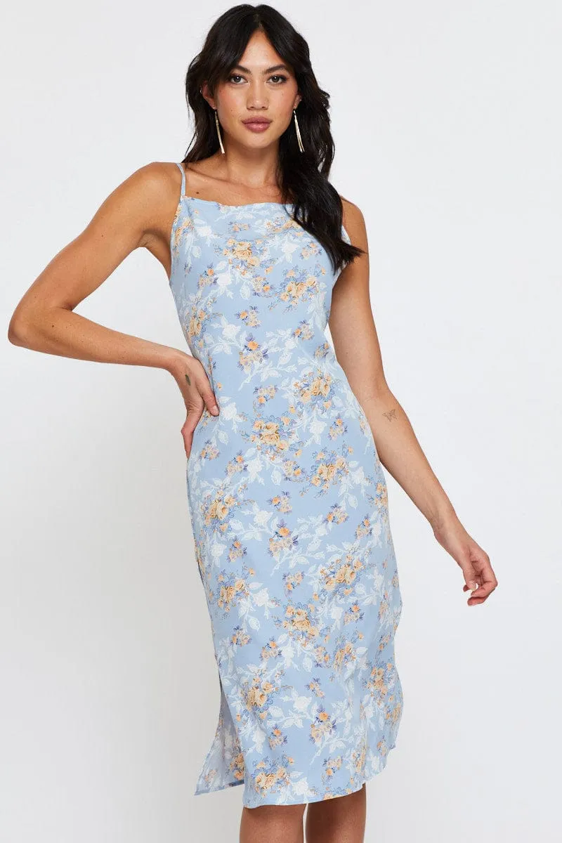 Print Midi Dress Sleeveless Lounge Mood