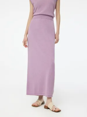 Signature Line Linen Cotton Blend Women Knit Skirt