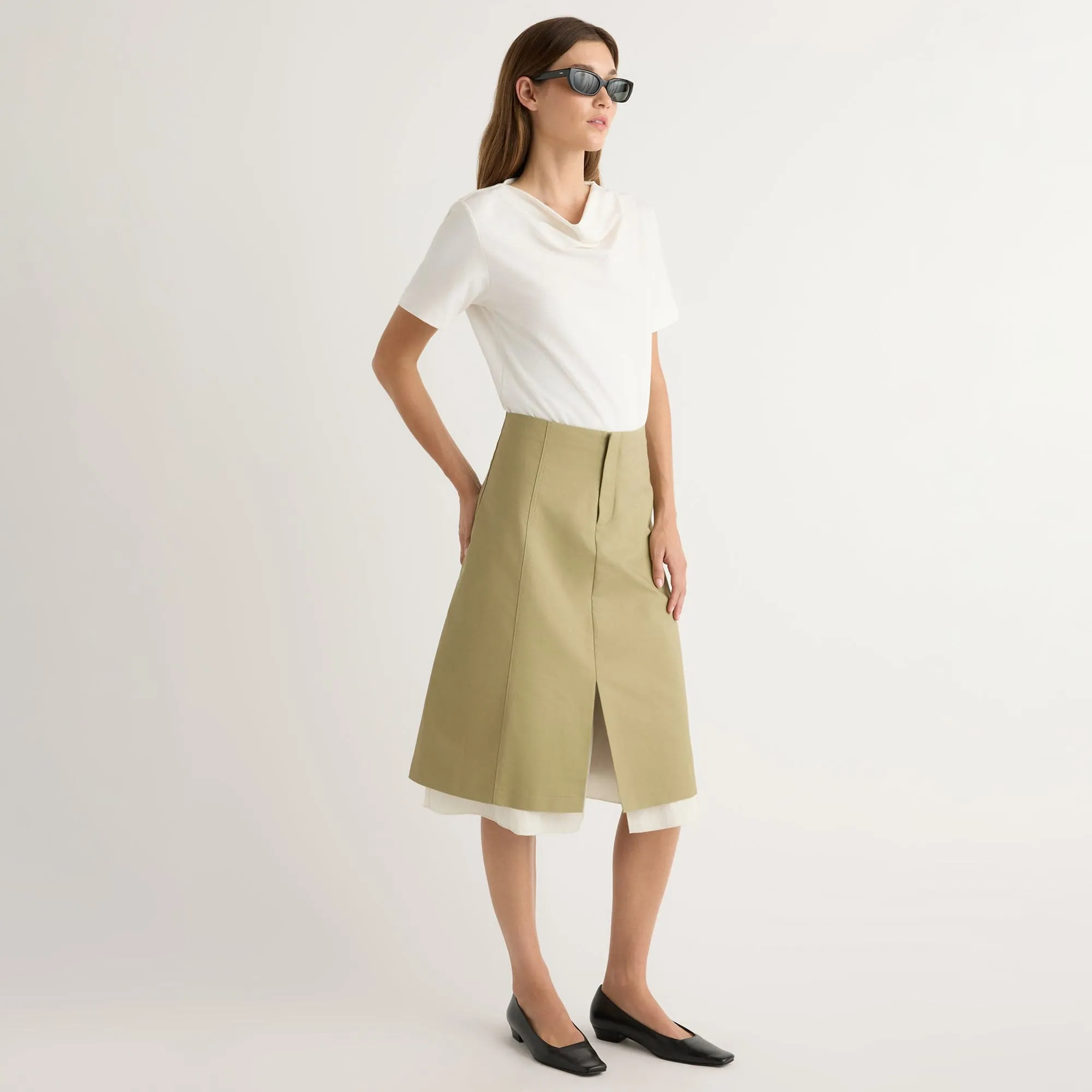 Sleek Motion Reinforced Pockets Devon Layered Skirt