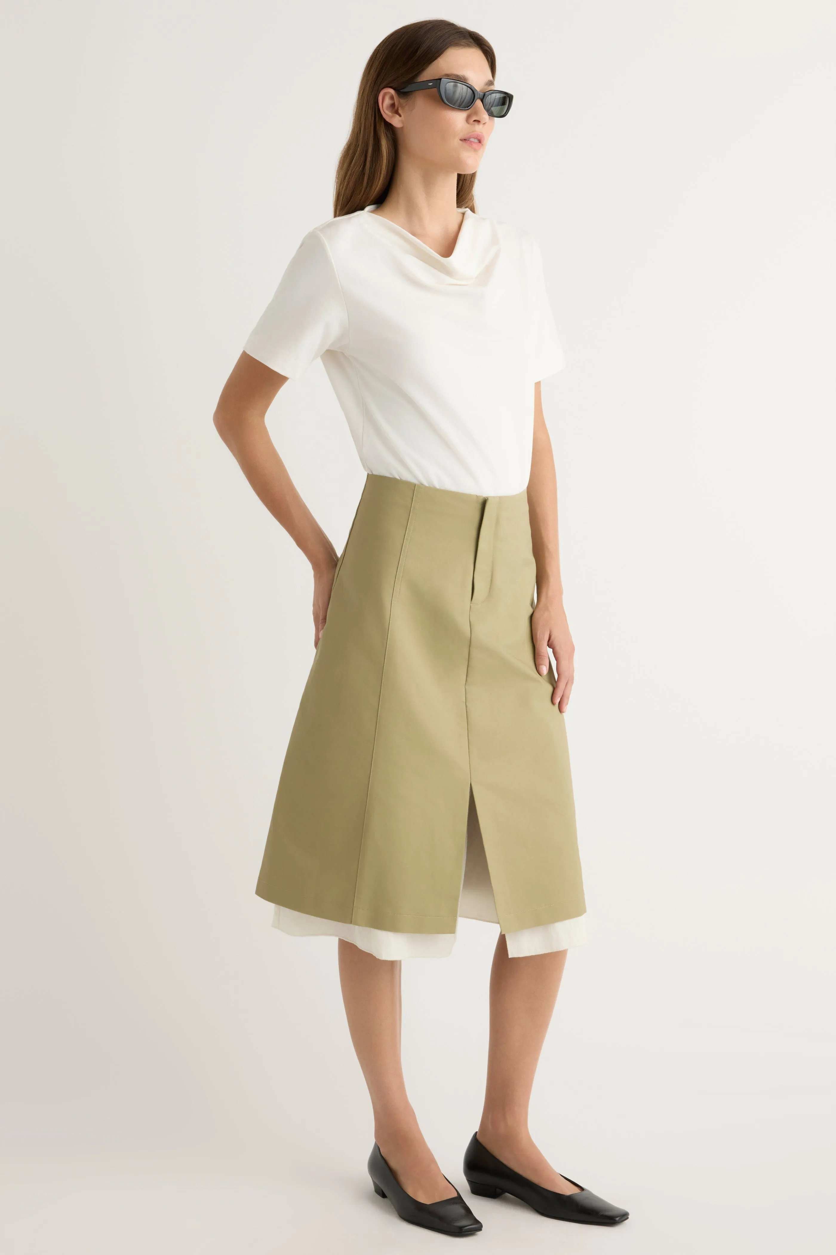Devon Layered Skirt Sleek Styling