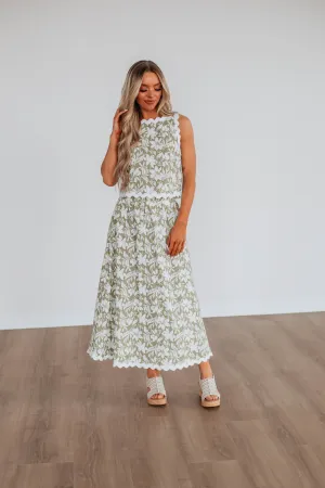 Havena Floral Skirt Clean Mood Split hem