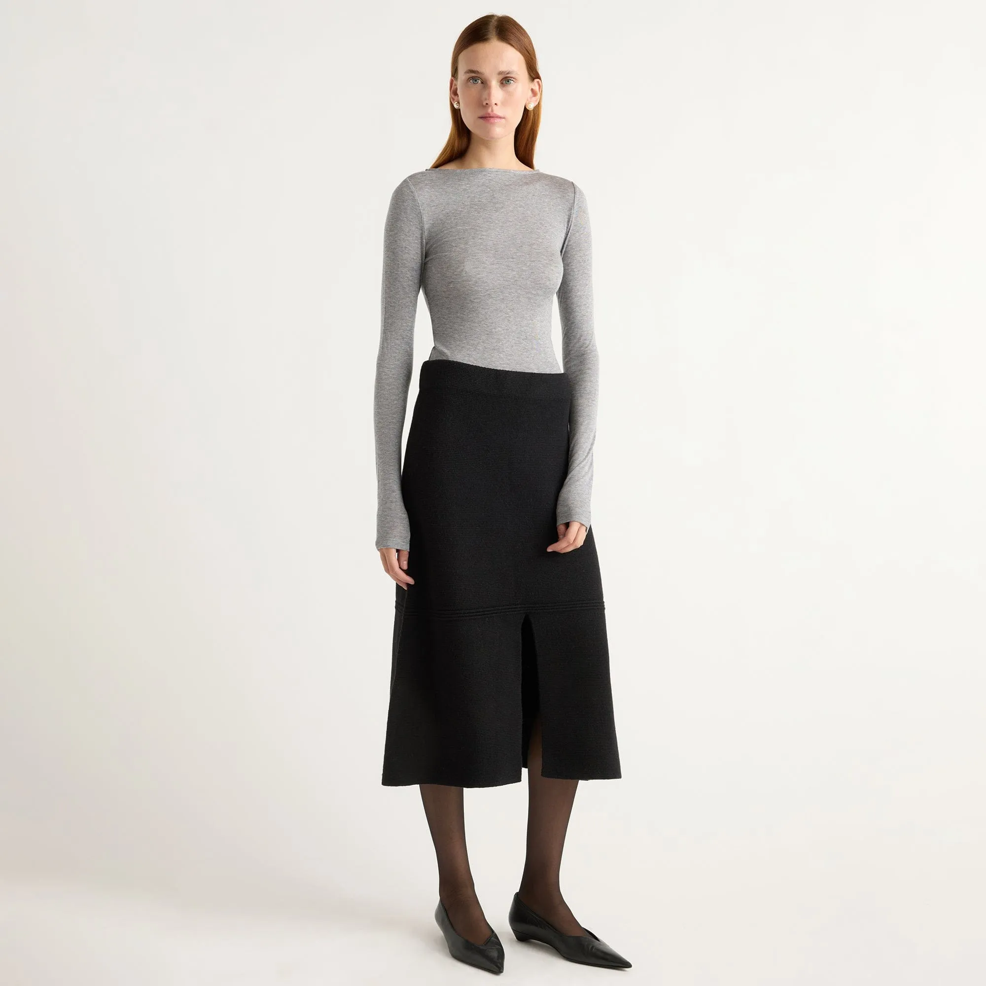 Lora Organic Cotton-Wool Skirt Fashion Forward Simple Outfit