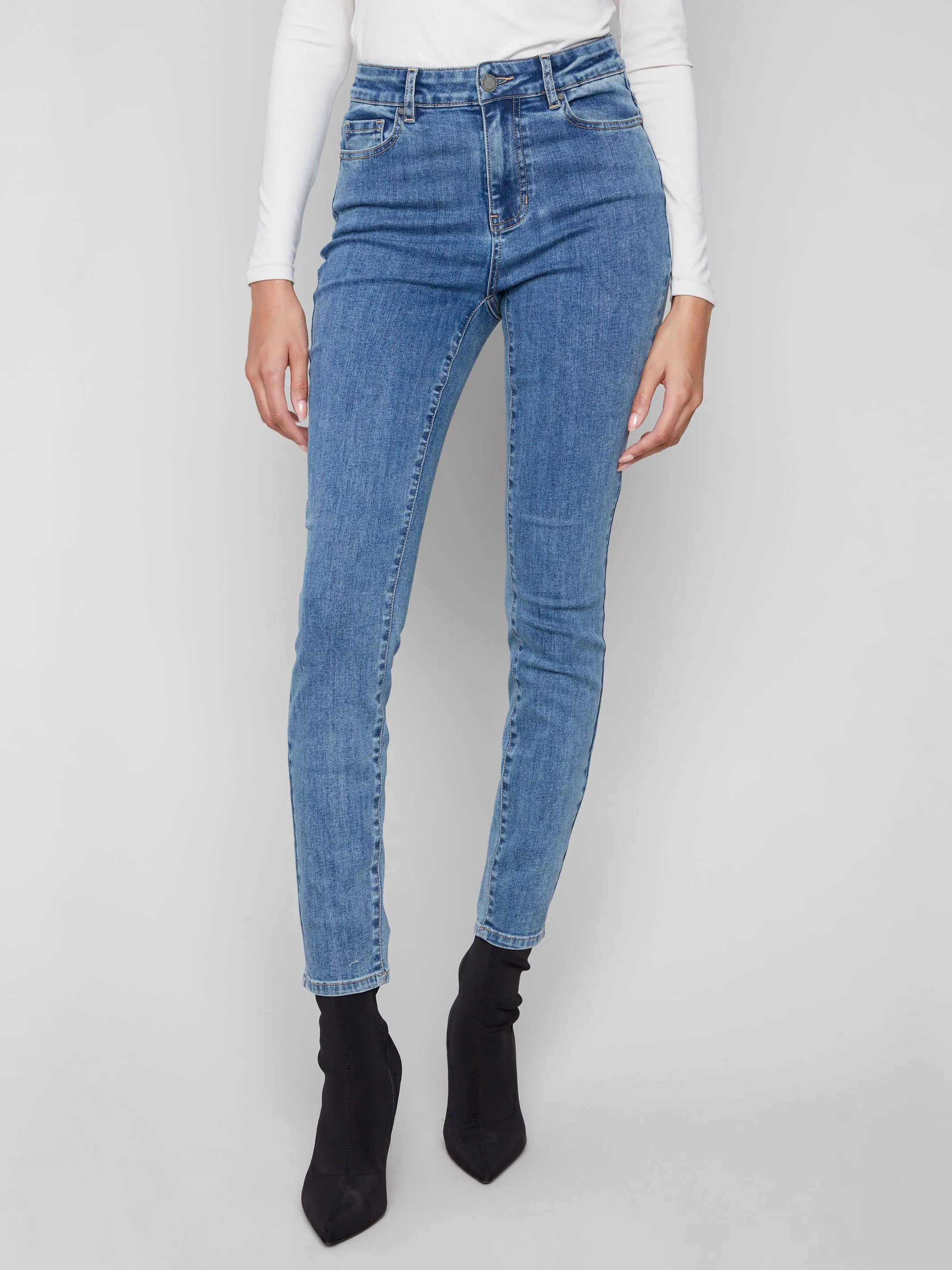 Carine Skinny Jeans - Medium Blue Neutral Loose Trend Setter Home Comfort