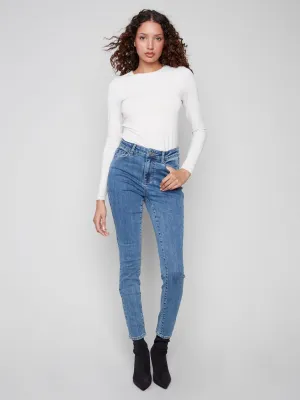 Carine Skinny Jeans - Medium Blue All Day Wear Daily Wear Festival Outfit