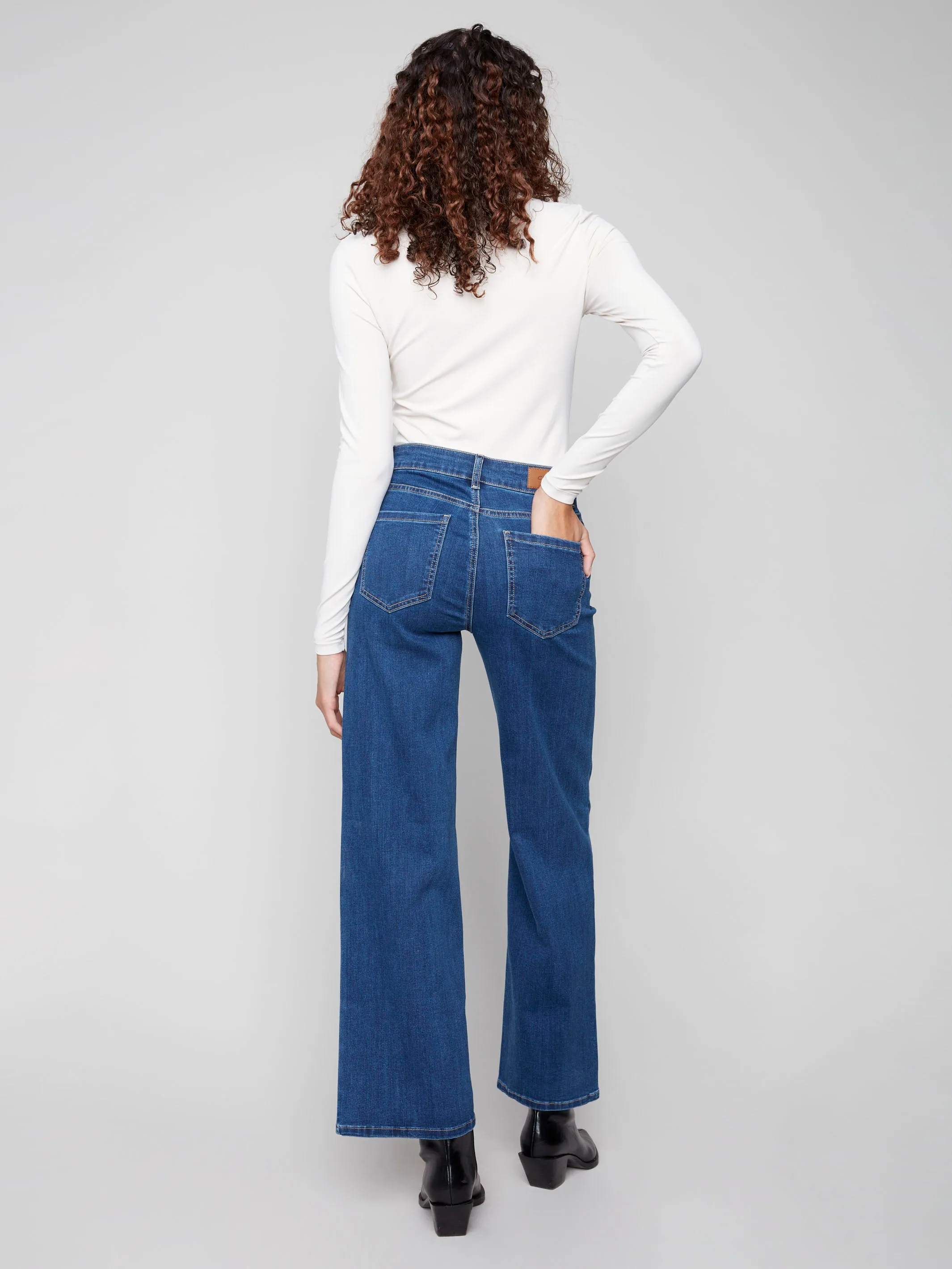 Everyday Party Look Chloe Wide Leg Jeans - Indigo
