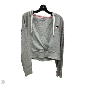 Athletic Sweatshirt Hoodie By Tommy Hilfiger In Grey, Size: L Seamless Design