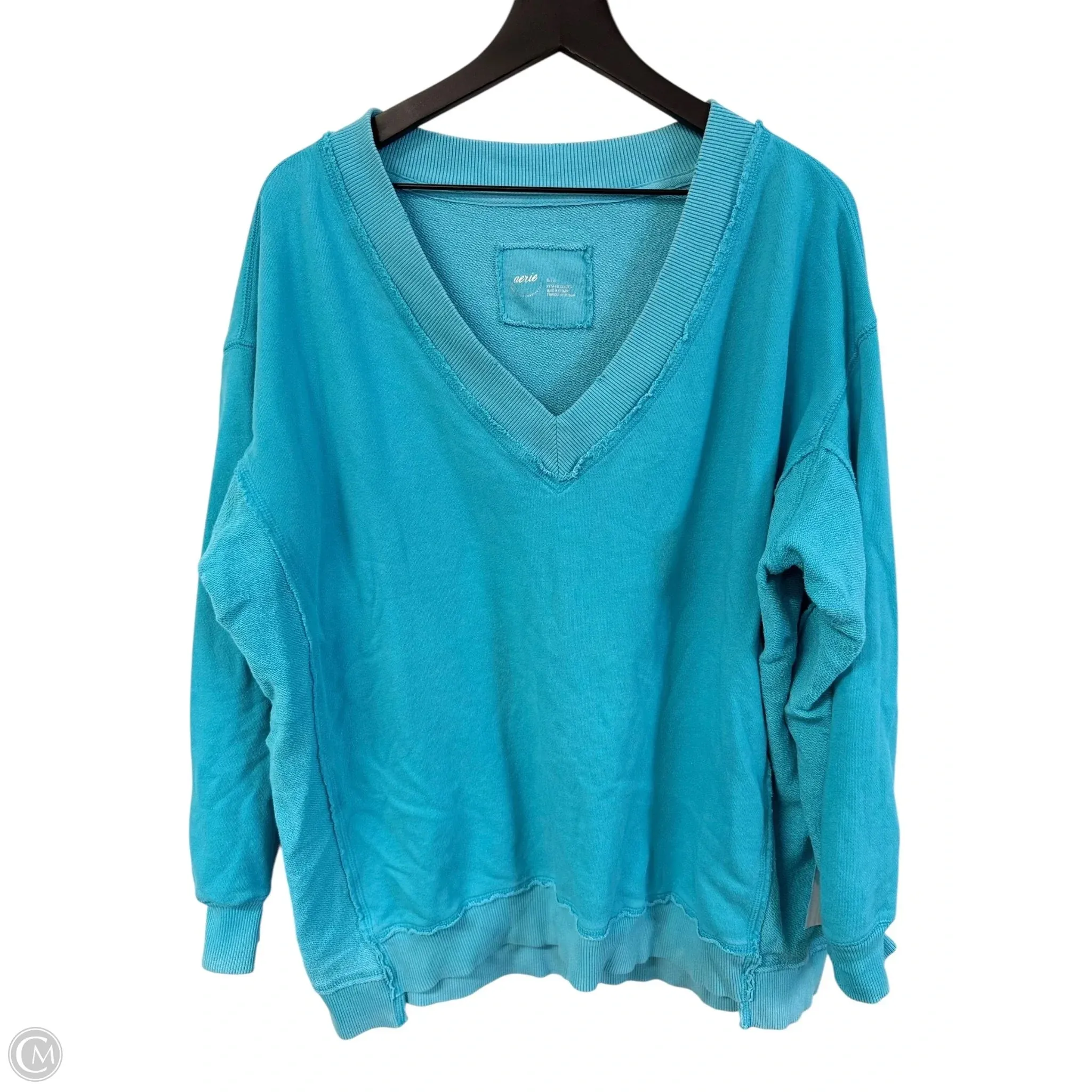 Sweatshirt Crewneck By Aerie In Aqua, Size: M Breathable Fit
