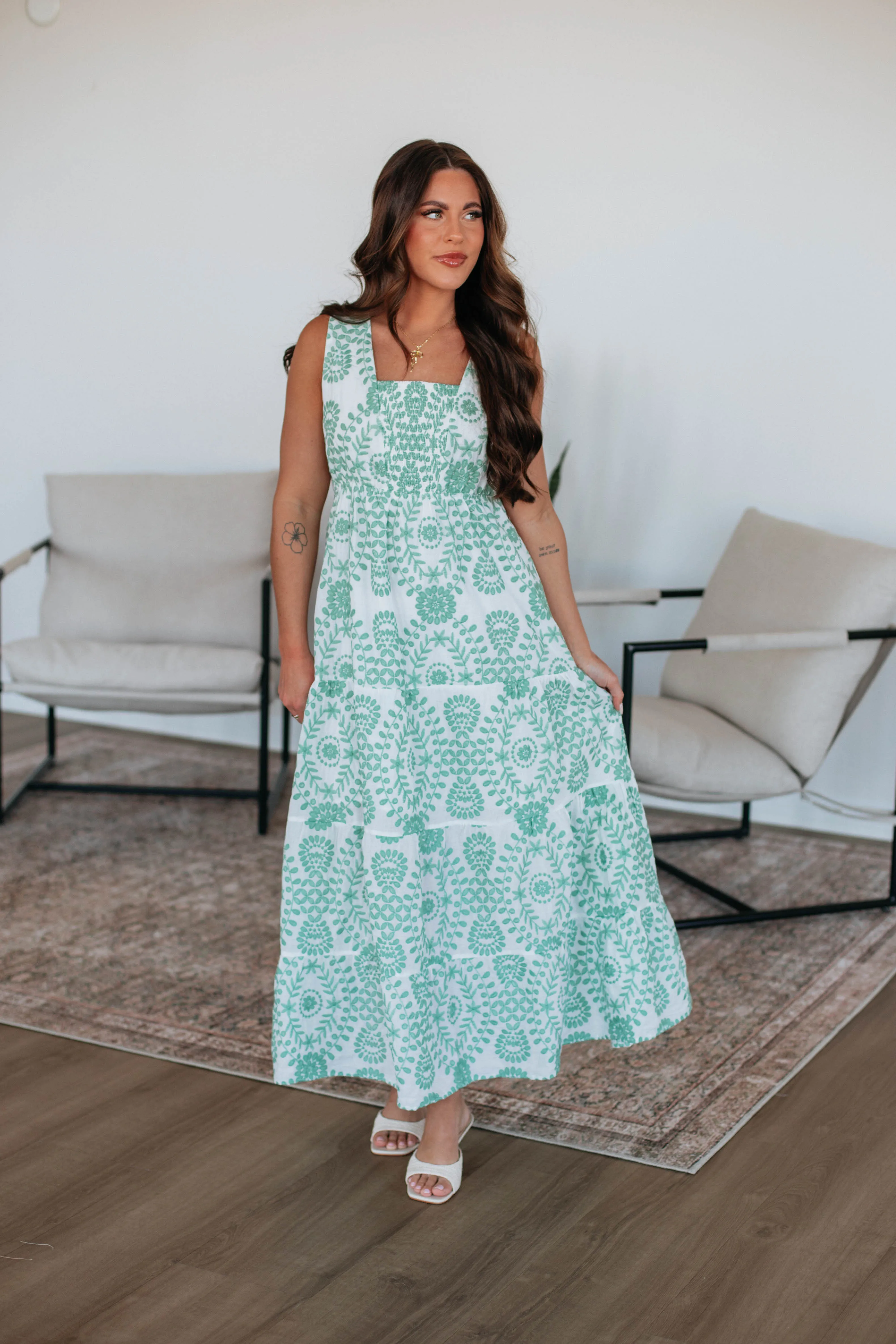 Leather Soft Ophelia Floral Dress