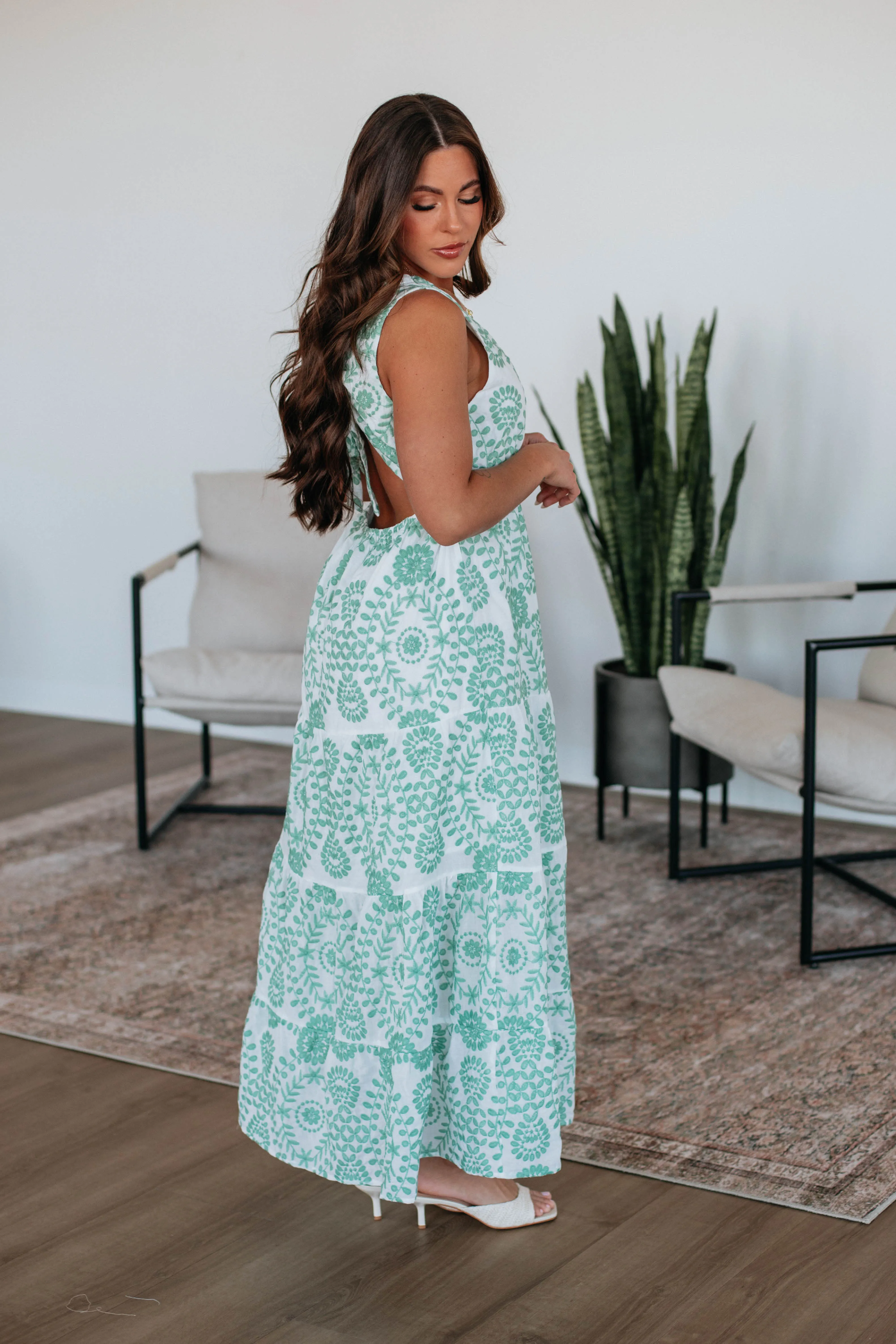 Ophelia Floral Dress Star Glow Dusty Rose