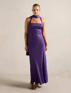 Designed with comfort in mind this dress is perfect for all-day wear April Open Back Satin Maxi Dress