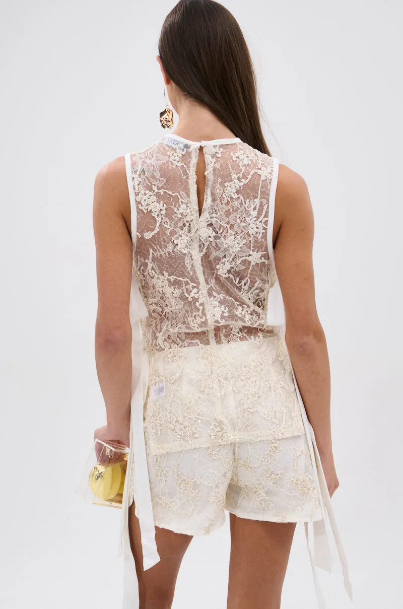 salt water use Customer Satisfaction LANA FLORAL LACE BLOUSE