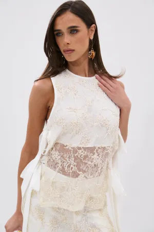 Quick Evaporate Design intermittent use LANA FLORAL LACE BLOUSE