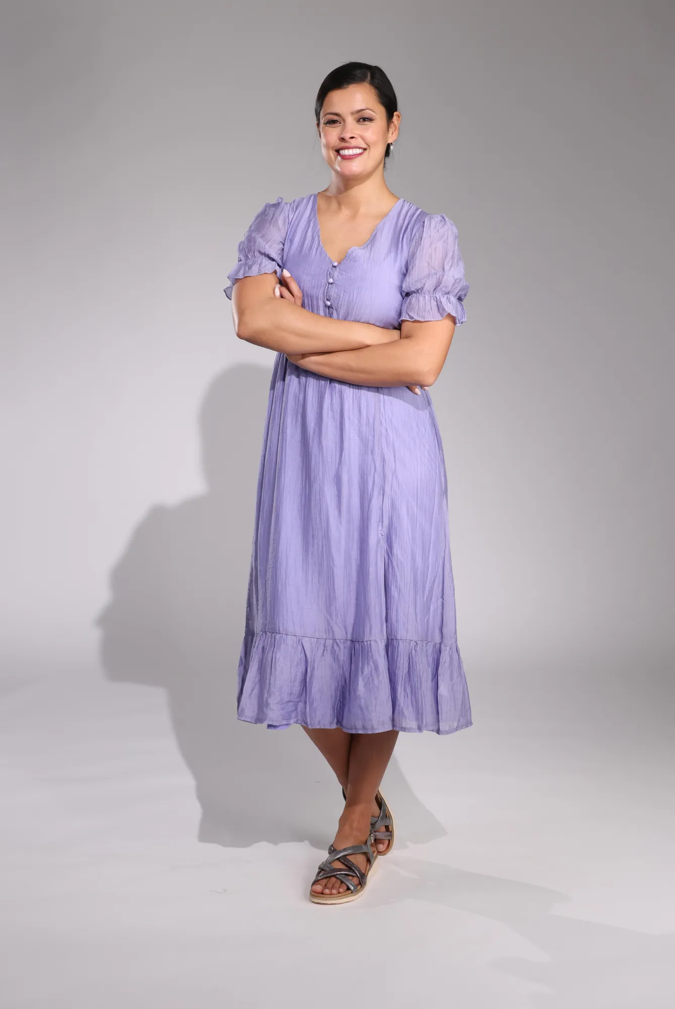 Coastal Chic Midi Dress | LILAC | 0107C1
