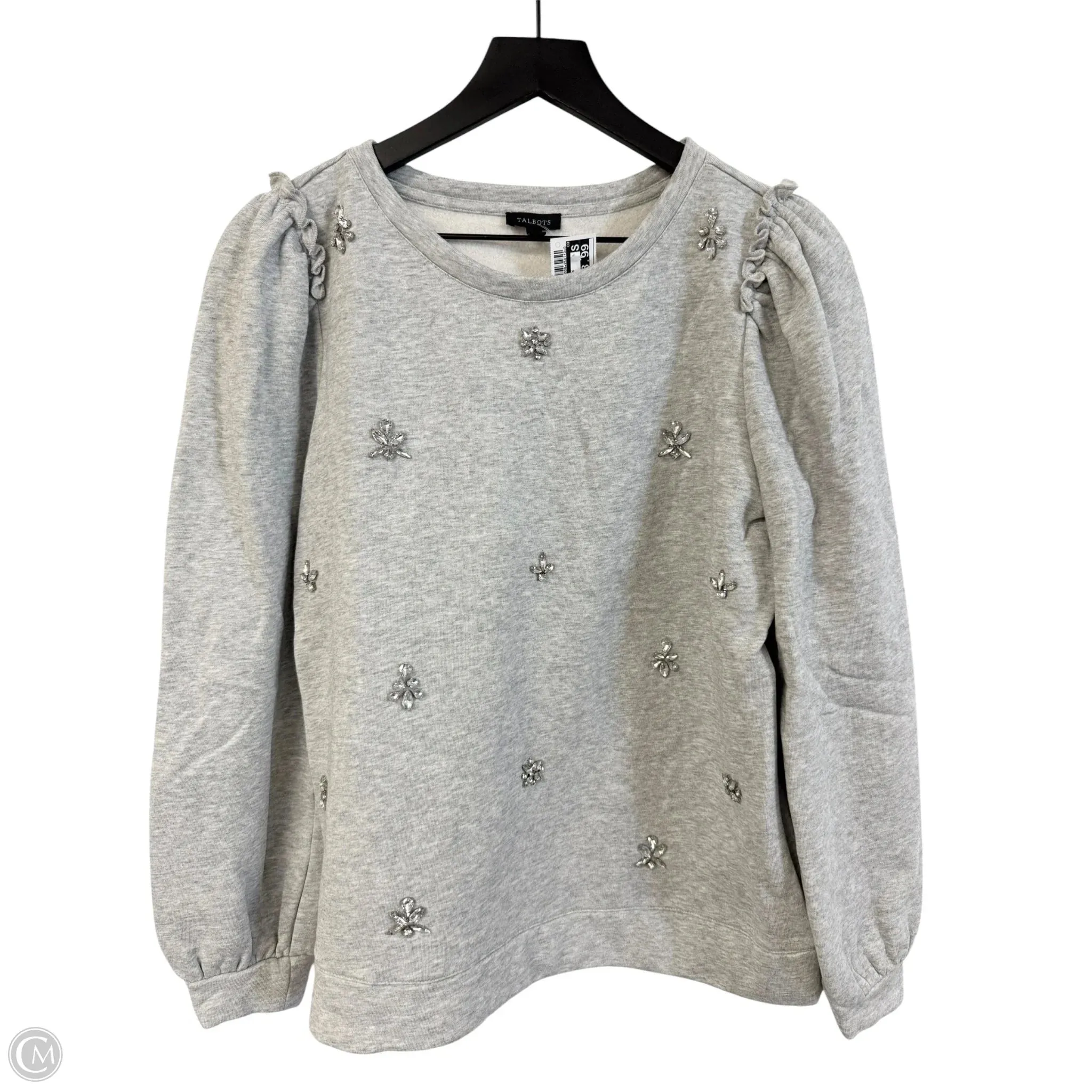 Sweatshirt Crewneck By Talbots In Grey, Size: M Organic Cotton Certification AntiPillingCloth