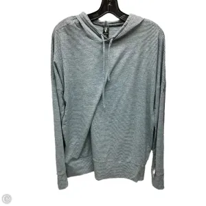 Sweatshirt Hoodie By Skechers In Striped Pattern, Size: M Web Glow Smooth Line
