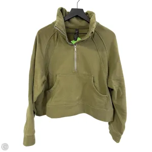 UltraSoft Texture Sweatshirt Collar By Clothes Mentor In Green, Size: L