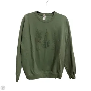 Open Heart Daily Style Sweatshirt Crewneck By Clothes Mentor In Green, Size: L