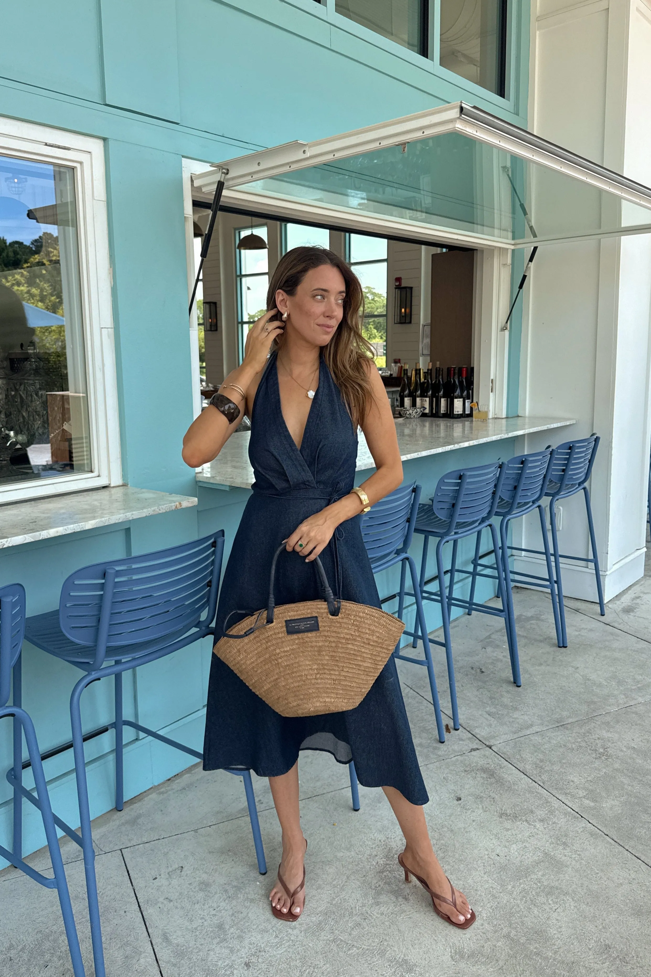 Classic outdoor midi Around the Block Dress