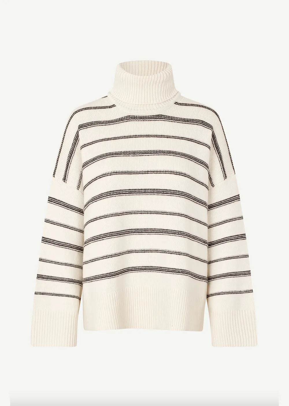 Perfect Comfort Sakeiku Stripe Turtleneck Sweater