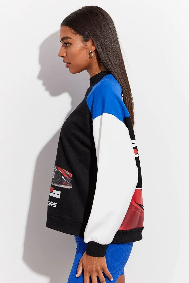 Indoor Wear goes with shorts Multi Motocross Sweater Long Sleeve Crew Neck Racing